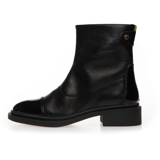 COPENHAGEN SHOES AS YOU SEE - PATENT TOE Boots 00010 BLACK W/PATENT TOE