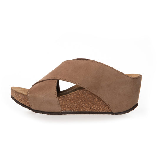 COPENHAGEN SHOES FRANCES 23 Suede Wedge sandals 00068 BEIGE (BEIGE 132 BIS)