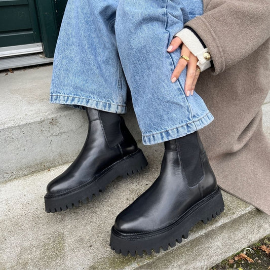 COPENHAGEN SHOES LEMON (PLAIN COLOR) Boots 001 Black