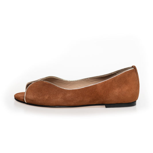 COPENHAGEN SHOES LIKE A MELODY - SUEDE Ballet flats 0241 COGNAC