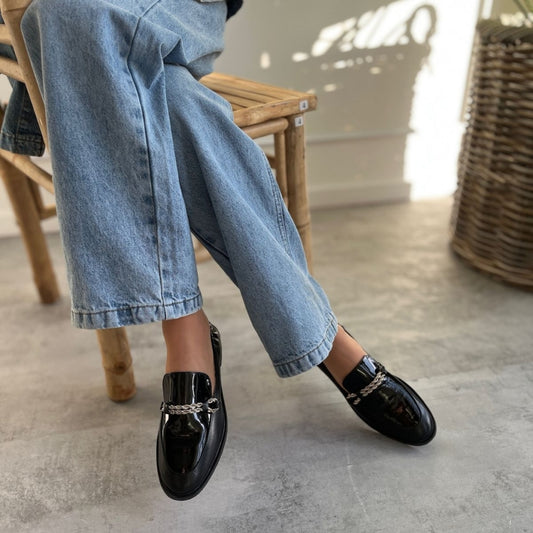 COPENHAGEN SHOES LOVE AND WALK - PATENT Loafers 038 Black patent