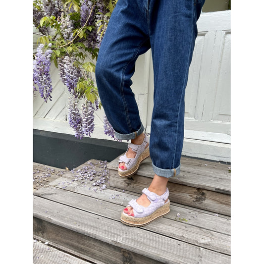 COPENHAGEN SHOES MAGIC SUEDE Wedge sandals 616 Lavenda