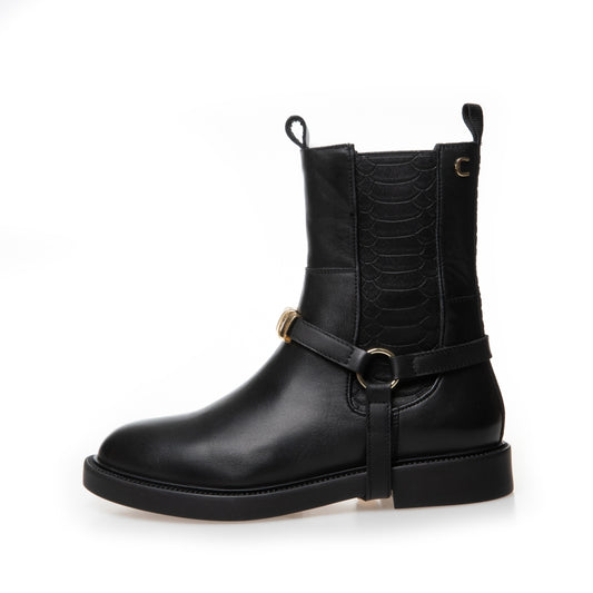 COPENHAGEN SHOES MOMENTS OF LIFE 2 (GOLD TRIM) Boots 0001 BLACK