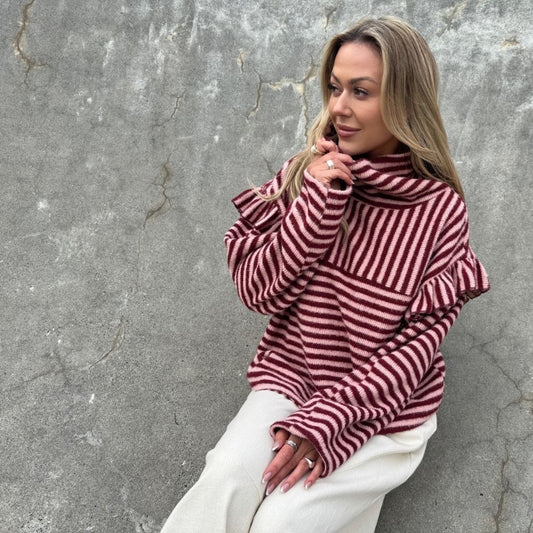 STORIES FROM THE ATELIER by COPENHAGENSHOES MY MOMENTS KNIT 2220 BORDEAUX/PINK