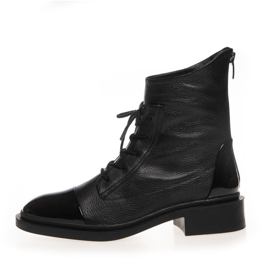 COPENHAGEN SHOES POWER Boots 00010 BLACK W/PATENT TOE
