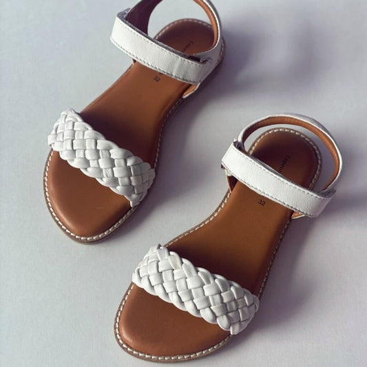 COPENHAGEN KIDS SILVET LEATHER KIDS SS. Sandals 0061 WHITE