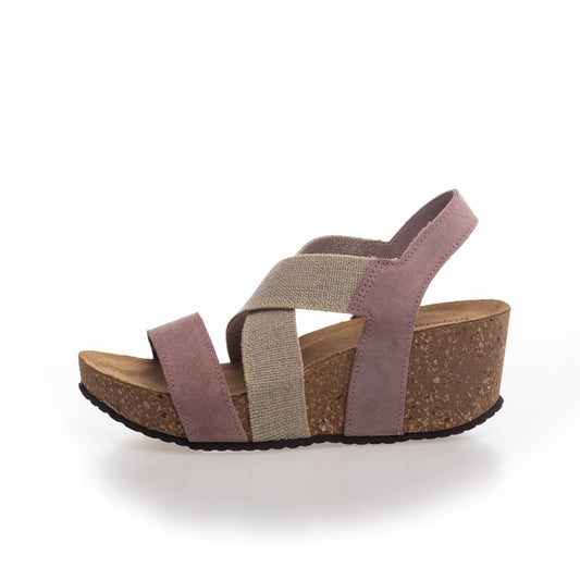 COPENHAGEN SHOES STACIA 21 Canvas Wedge sandals 030 Rose