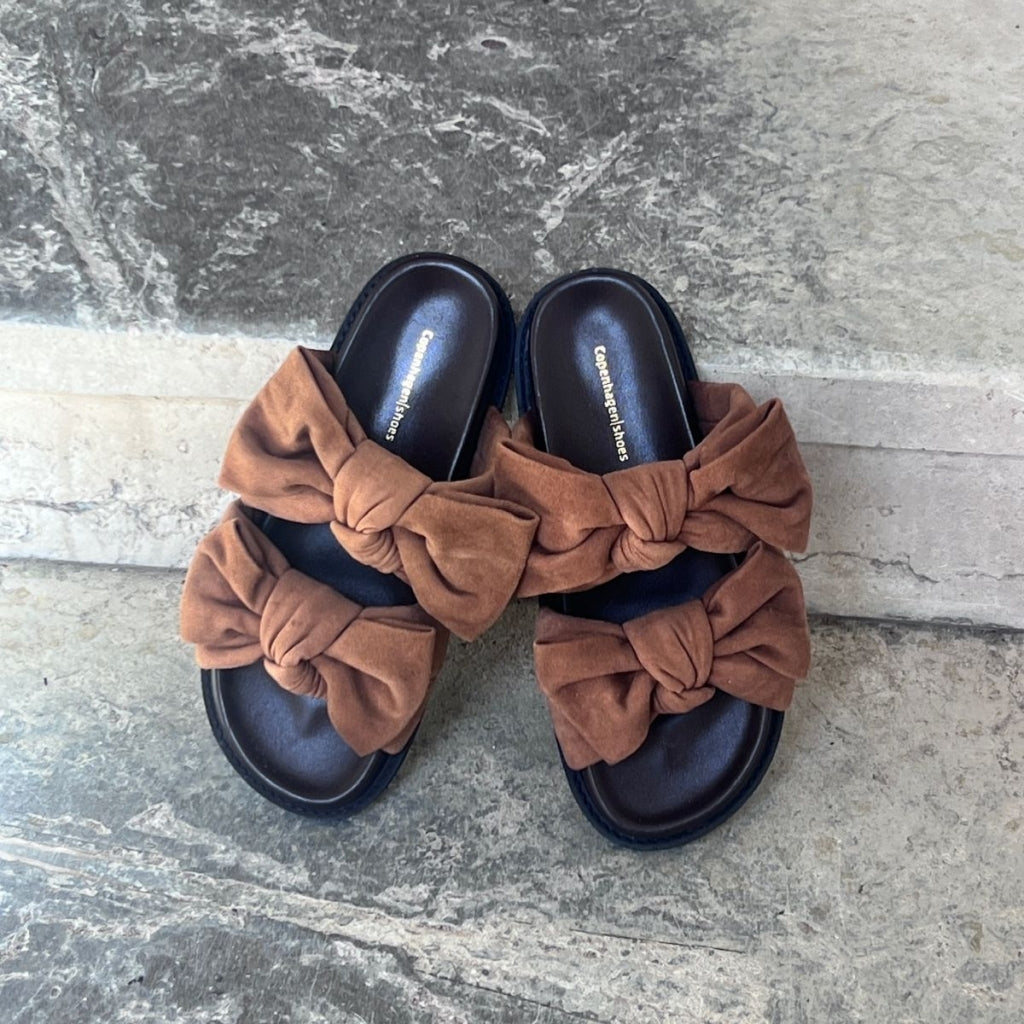 COPENHAGEN SHOES SUMMER DREAM SUEDE Slippers 0241 COGNAC