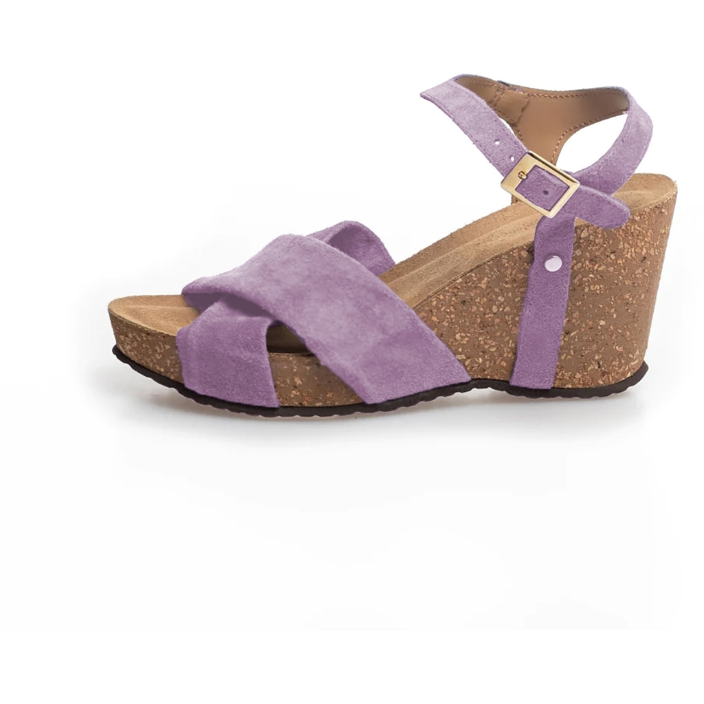 Lilac wedge shoes sales