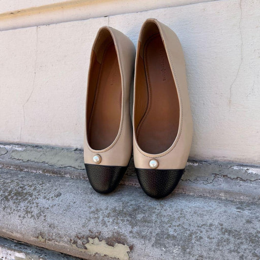 COPENHAGEN SHOES THE NEW PEARL BALLERINA Ballet flats 0007 BLACK / NUDE