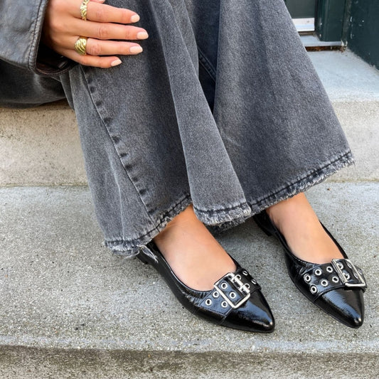 COPENHAGEN SHOES THE REASON WHY / BLK. PATENT Ballet flats 0011 BLACK PATENT