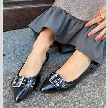 COPENHAGEN SHOES THE REASON WHY / BLK. PATENT / PRE ORDER. DELV BEGIN OF MAY Ballet flats 0011 BLACK PATENT
