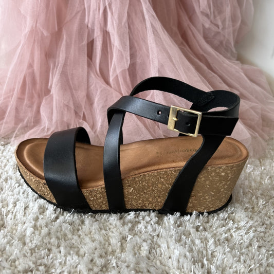 COPENHAGEN SHOES LAURA 22 Wedge sandals 0001 BLACK
