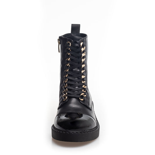COPENHAGEN SHOES NEW ROCK PATENT Boots 2207 BLACK/GOLD