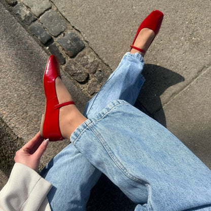 COPENHAGEN SHOES ALL FOR LOVE-PATENT Ballet flats 0016 RED