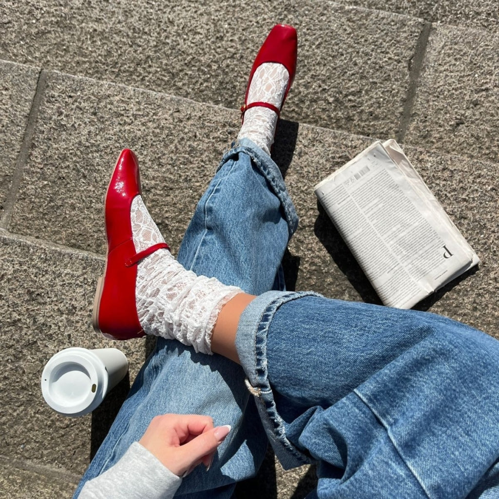 COPENHAGEN SHOES ALL FOR LOVE-PATENT Ballet flats 0016 RED