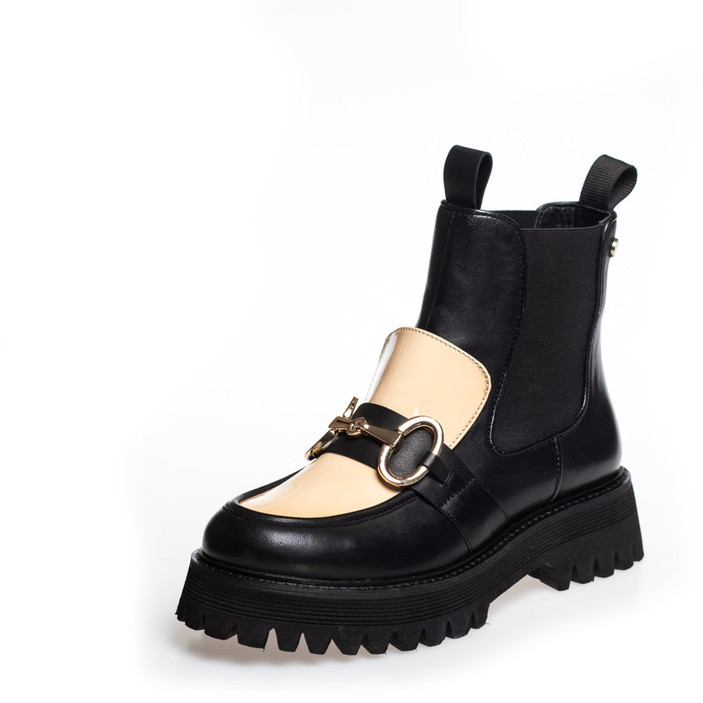 COPENHAGEN SHOES ALL I WANT MULTI Boots 0002 BLACK/BEIGE