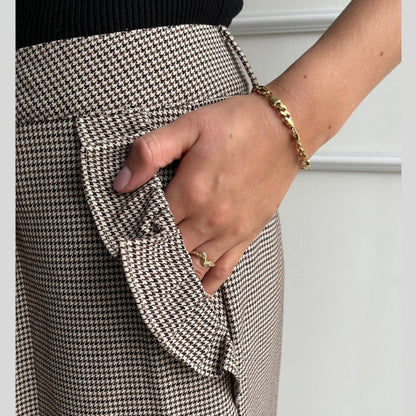 STORIES FROM THE ATELIER by COPENHAGENSHOES AS MAGIC PANTS PANTS 902 SAND CHECK