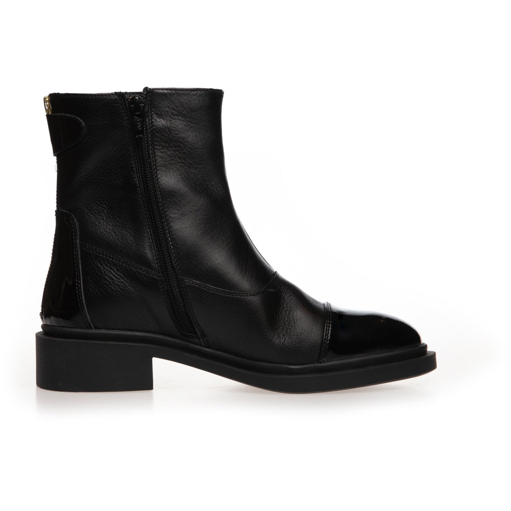COPENHAGEN SHOES AS YOU SEE - PATENT TOE Boots 00010 BLACK W/PATENT TOE