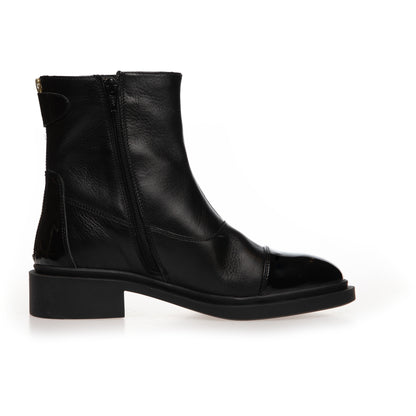COPENHAGEN SHOES AS YOU SEE - PATENT TOE Boots 00010 BLACK W/PATENT TOE