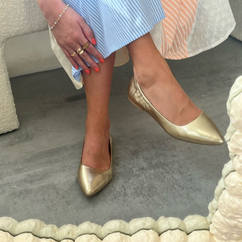 COPENHAGEN SHOES BALLERINA 23 Leather Ballet flats 005 Gold