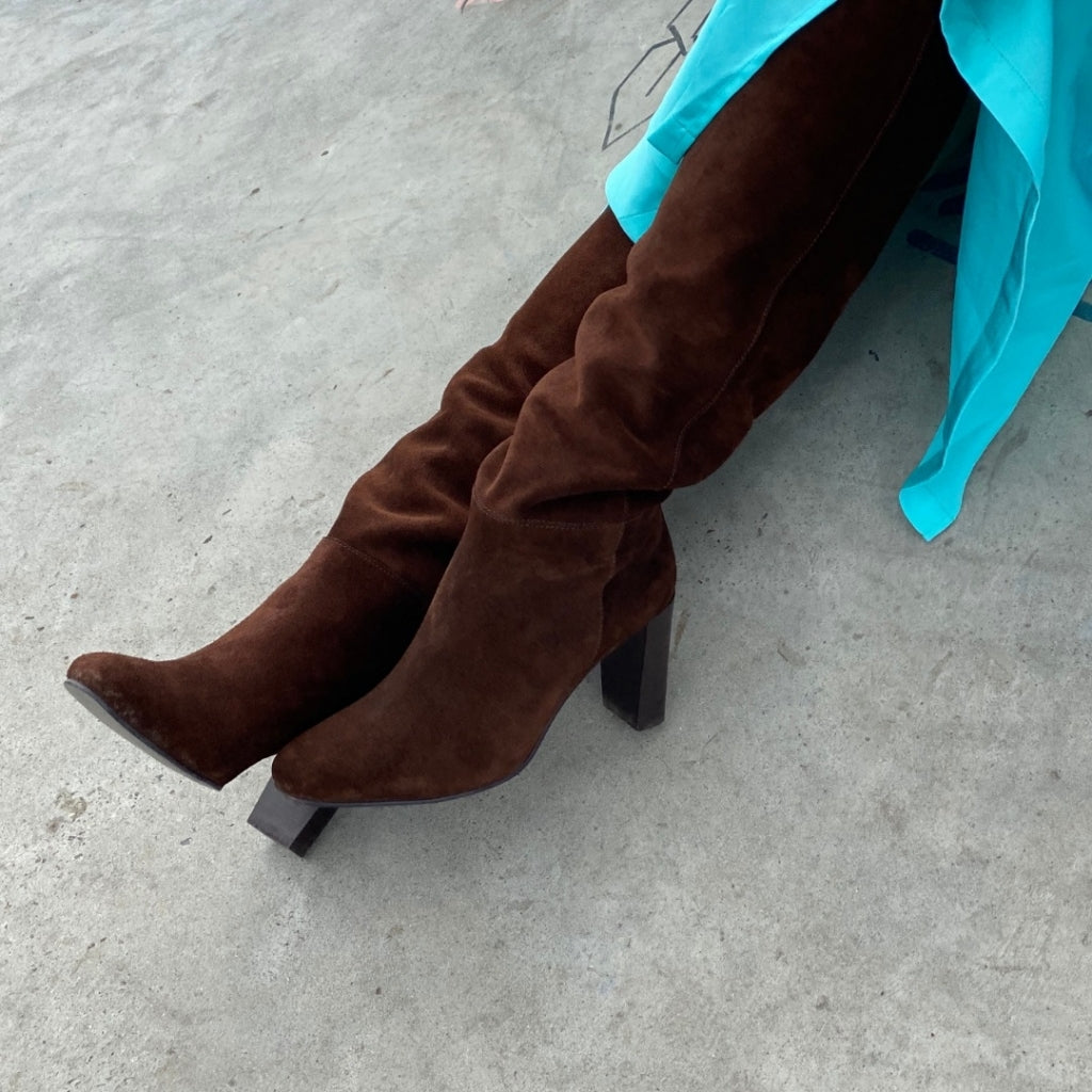 COPENHAGEN SHOES BRAVE SUEDE Copenhagenshoes by Josefine Valentin Boots 042 CHOCOLATE
