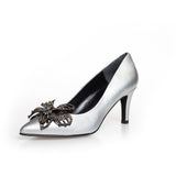 COPENHAGEN SHOES BUTTERFLY - SILVER Heels 0051 SILVER (ARGENTO)