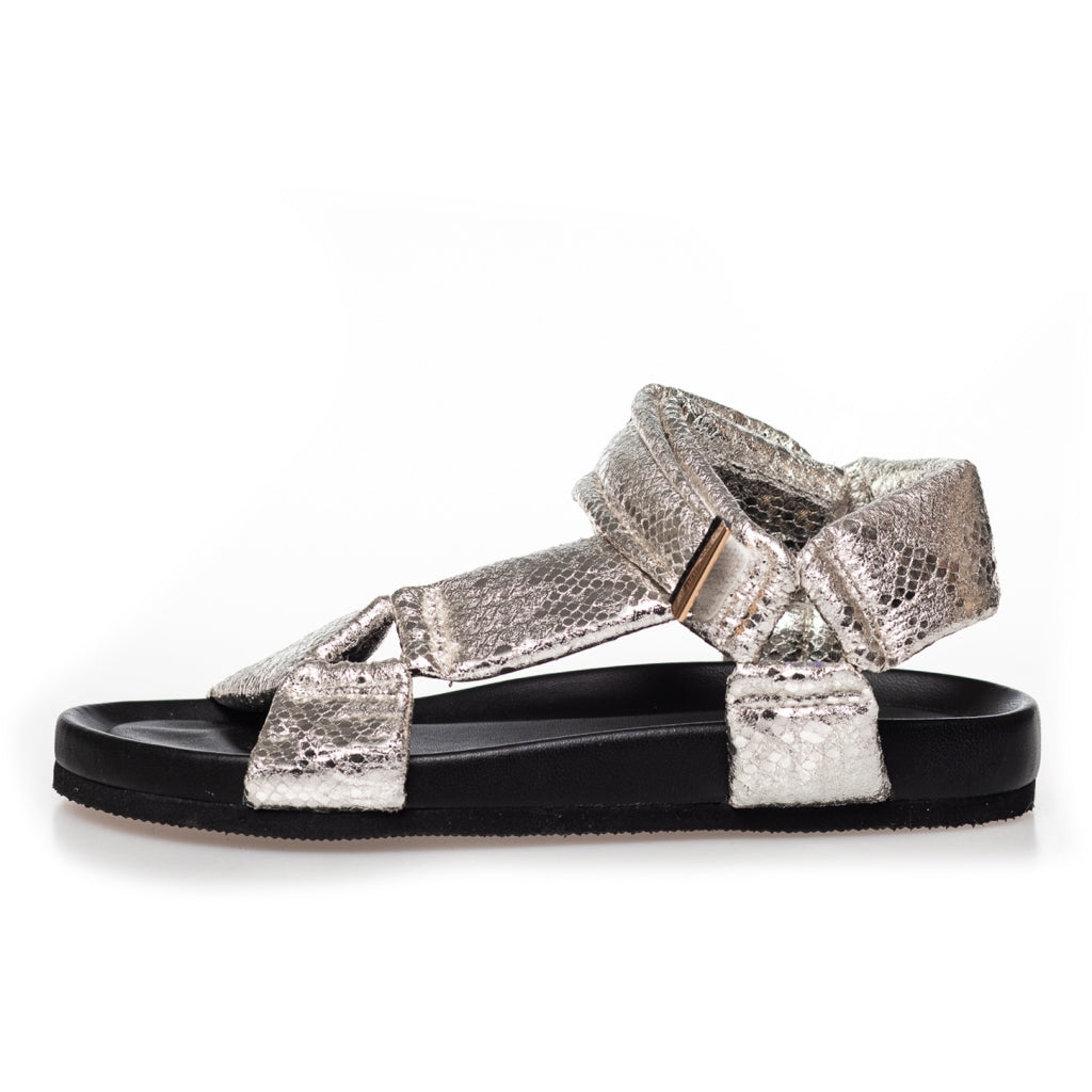 COPENHAGEN SHOES CARRIE MOON Sandals 009 Silver Snake