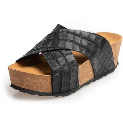 COPENHAGEN SHOES COCO Wedge sandals 0001 BLACK