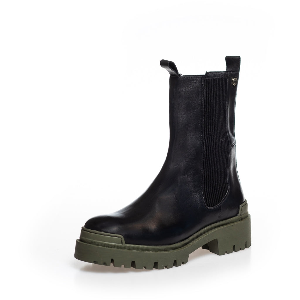 COPENHAGEN SHOES DAY DREAMING Boots 1208 BLACK W/ARMY SOLE