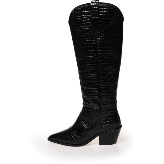 COPENHAGEN SHOES DIVIDED Long boot 103 Black croco