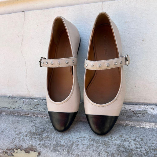 COPENHAGEN SHOES DREAMING OF LOVE Ballet flats 0003 BEIGE/BLACK