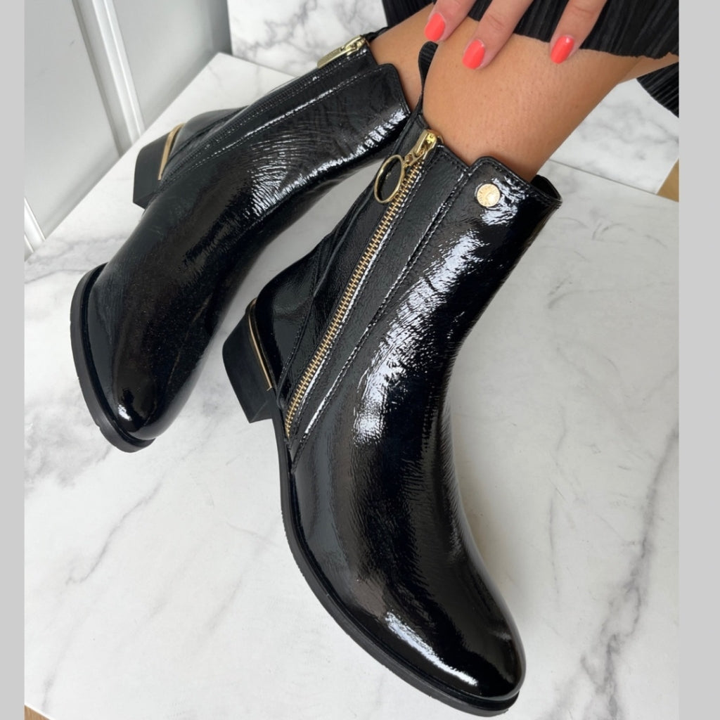 COPENHAGEN SHOES FEVER 22 PATENT Boots 038 Black patent