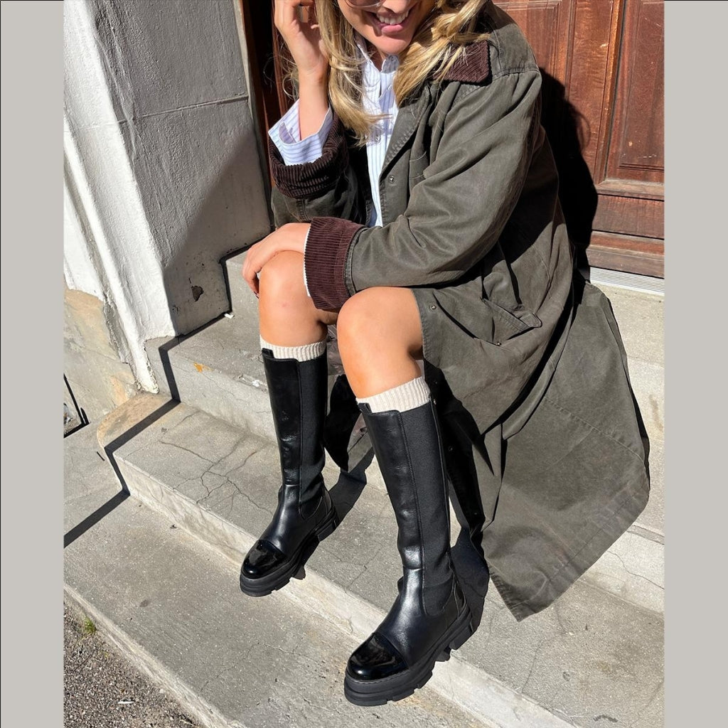 COPENHAGEN SHOES FOLLOW ME Long boot 002 Black (with black stiches)