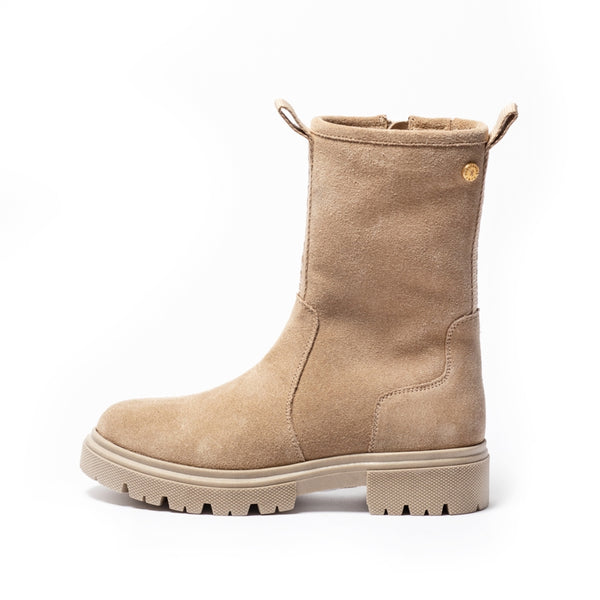COPENHAGEN KIDS FOREST FOR GLAM GIRL SUEDE FUR (WR) Boot 0002 BEIGE