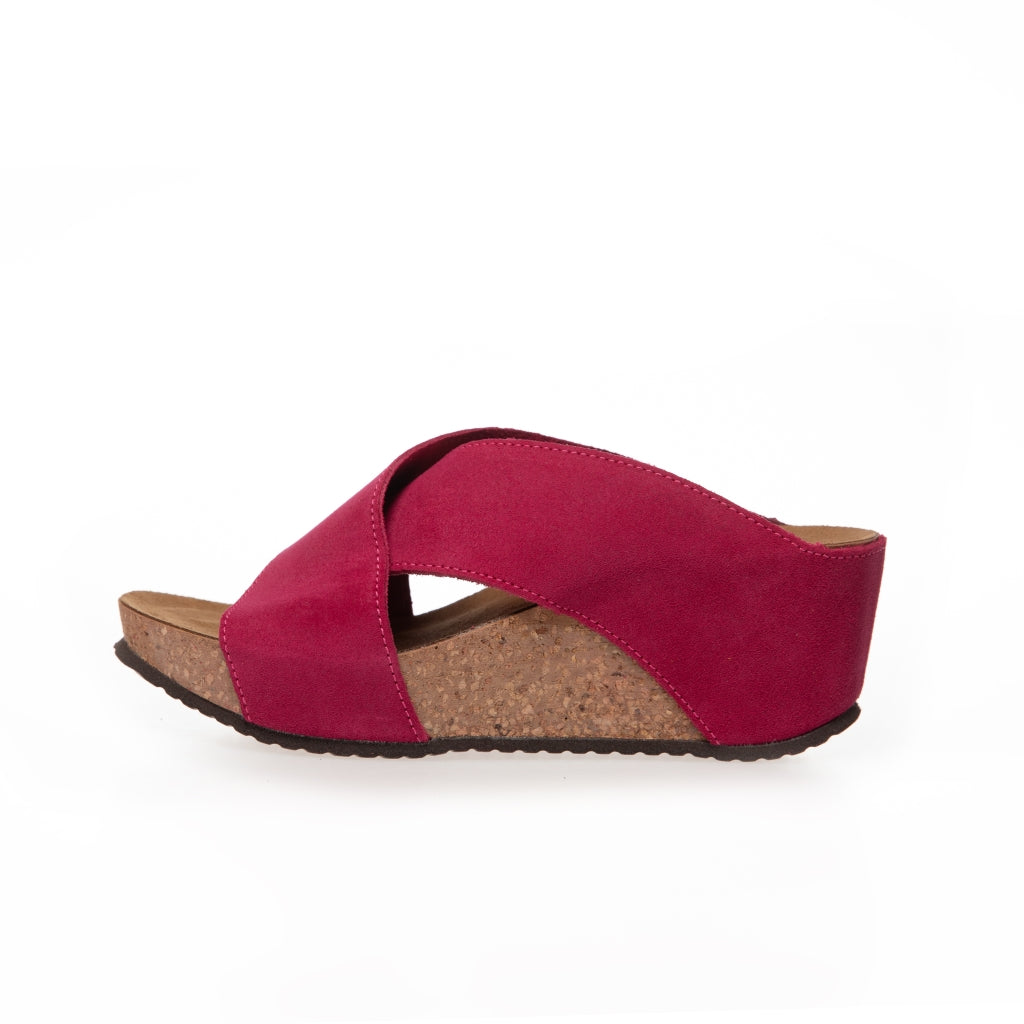 COPENHAGEN SHOES FRANCES 23 Suede Wedge sandals 2825 PINK PURPLE