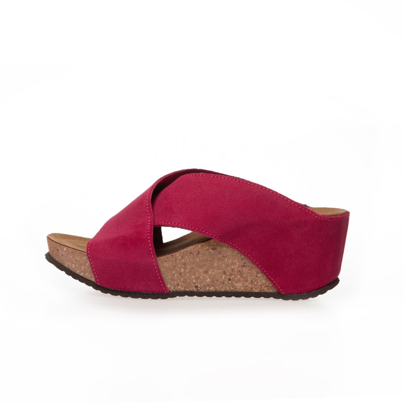 COPENHAGEN SHOES FRANCES 23 Suede Sandal wedge 2825 PINK PURPLE