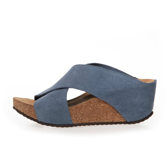 COPENHAGEN SHOES FRANCES 23 Suede Wedge sandals 00061 JEANS U38