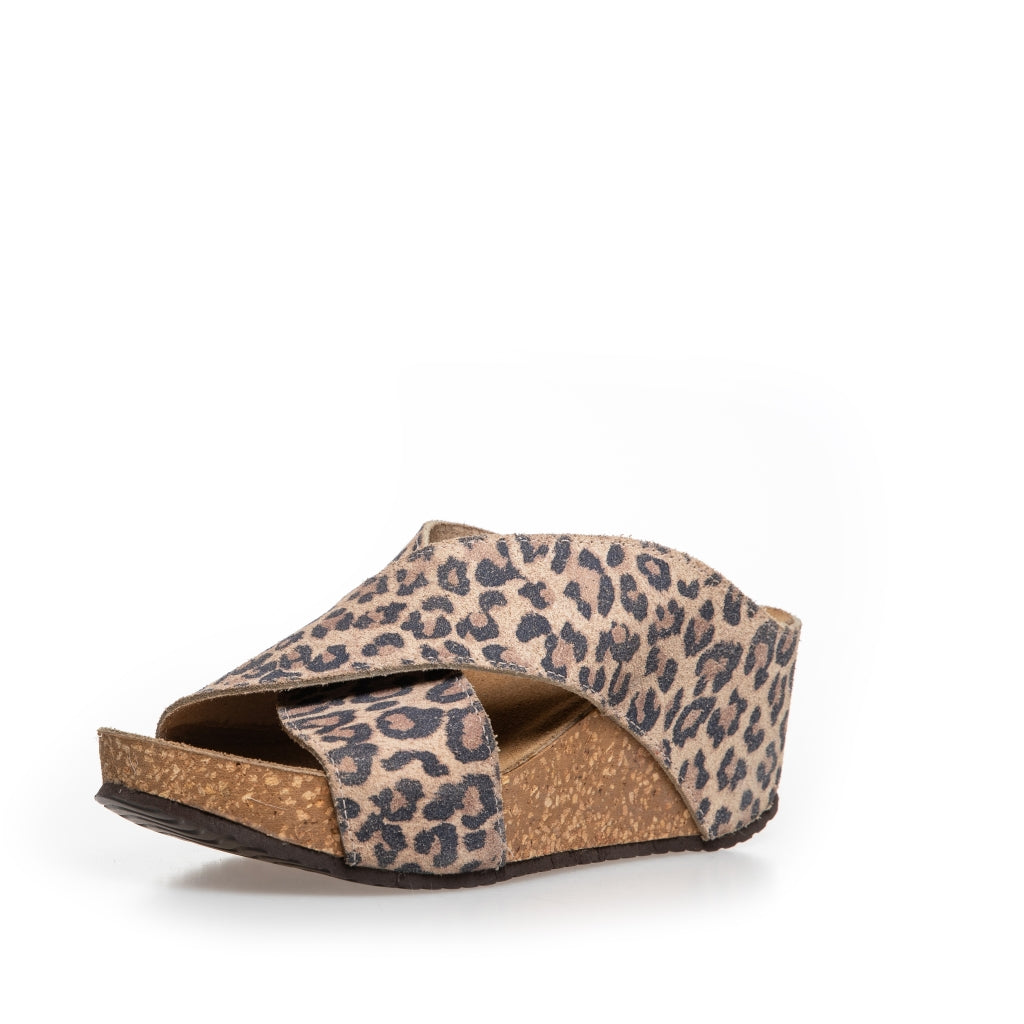 COPENHAGEN SHOES FRANCES LEOPARD 23 Wedge sandals 048 Brown leopard