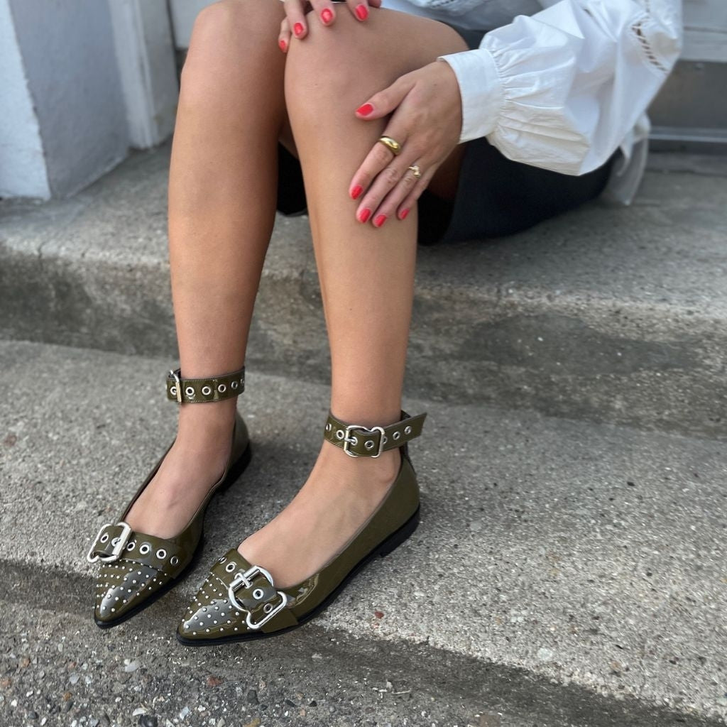 COPENHAGEN SHOES FUTURE LOVE PATENT Ballet flats 0027 GREEN