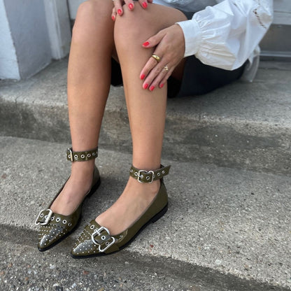 COPENHAGEN SHOES FUTURE LOVE PATENT Ballet flats 0027 GREEN