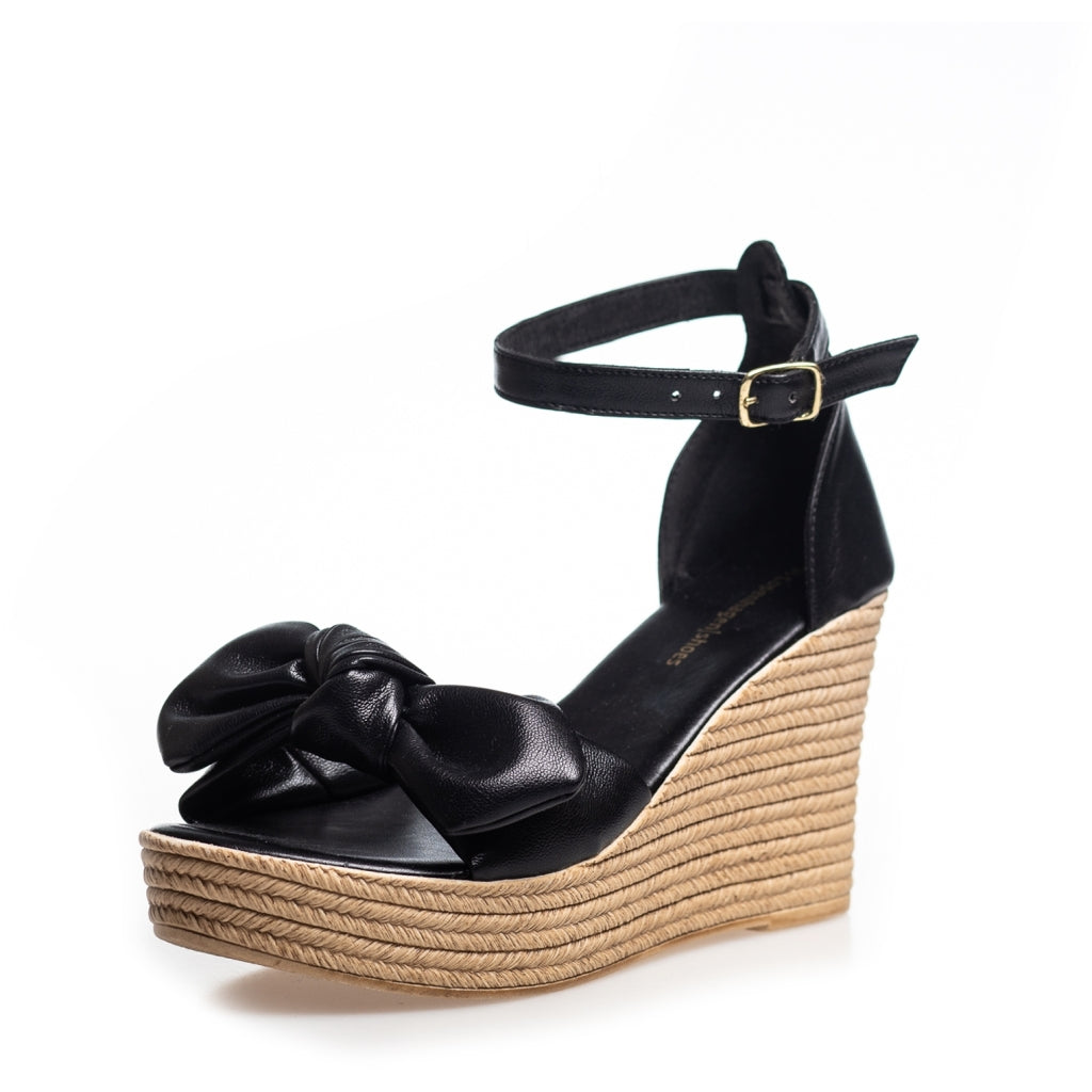 COPENHAGEN SHOES GENE Wedge sandals 0001 BLACK