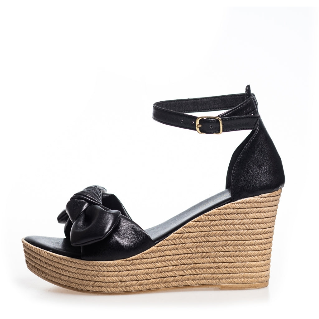 COPENHAGEN SHOES GENE Wedge sandals 0001 BLACK