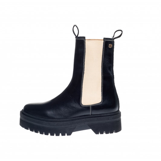 COPENHAGEN SHOES GOING 21 (white elastic) Boots 001 Black