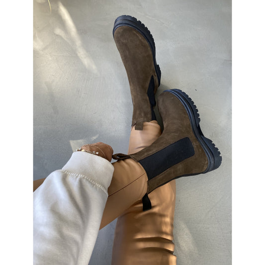 COPENHAGEN SHOES GOING SUEDE 21 Boots 099 ARMY w/brown sole