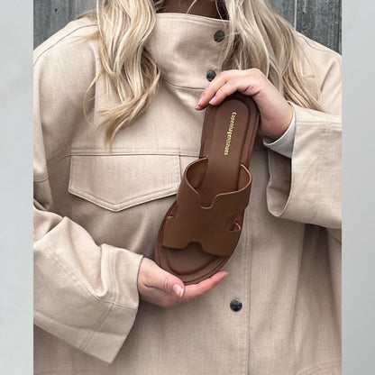 COPENHAGEN SHOES IVY - LEATHER Slippers 0241 COGNAC