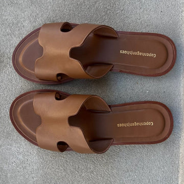 COPENHAGEN SHOES IVY - LEATHER Slippers 0241 COGNAC