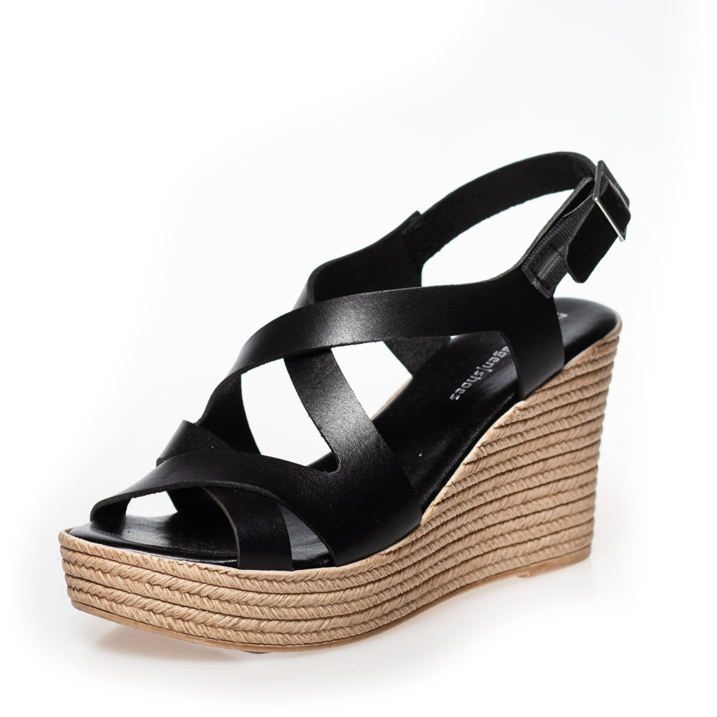 COPENHAGEN SHOES JADIE Wedge sandals 0001 BLACK