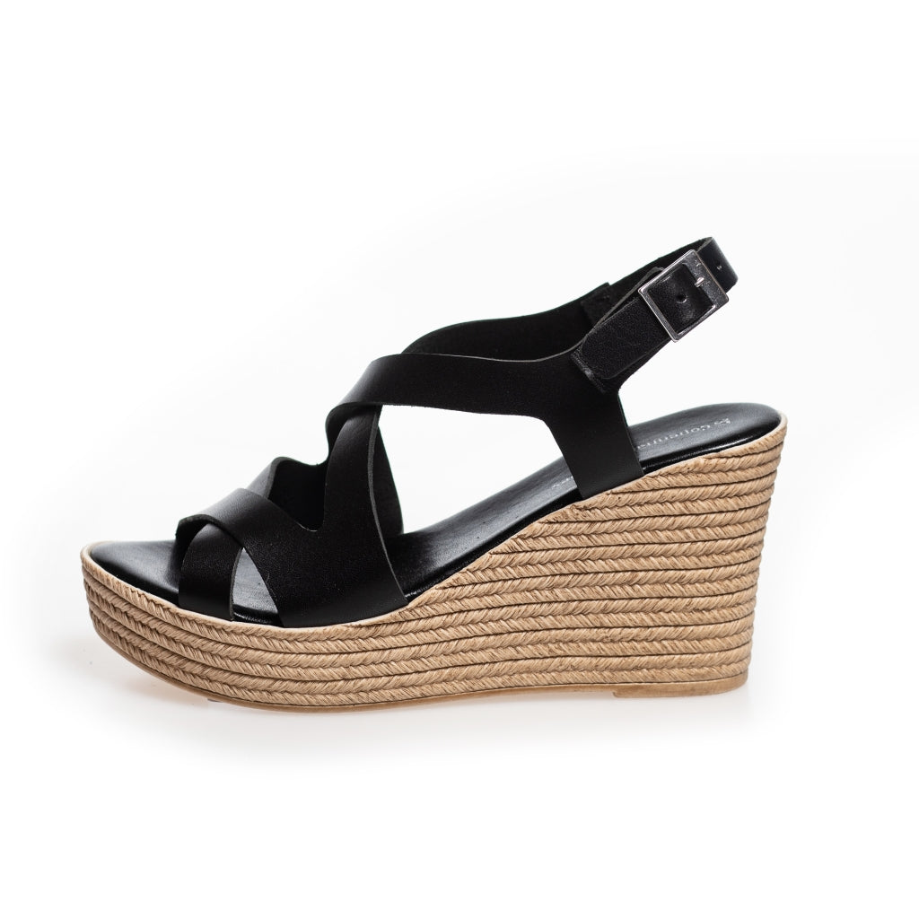 COPENHAGEN SHOES JADIE Wedge sandals 0001 BLACK