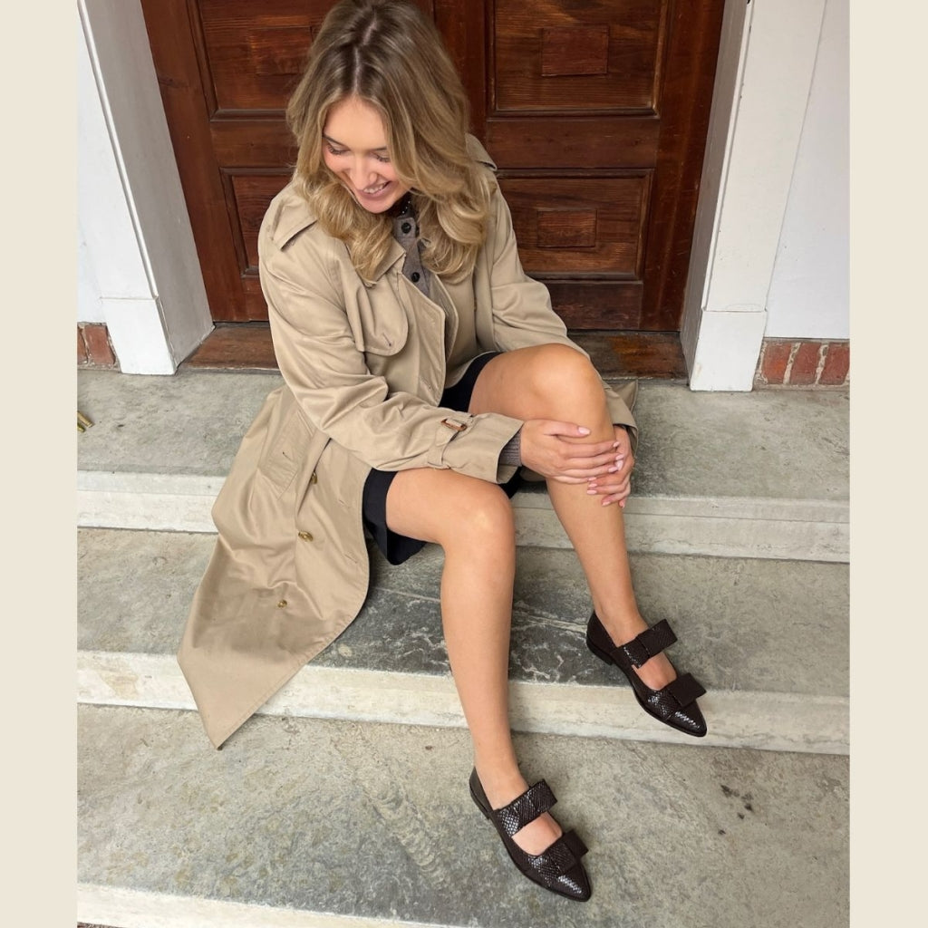 COPENHAGEN SHOES JUST A VIBE - BROWN Ballet flats 004 Dark brown